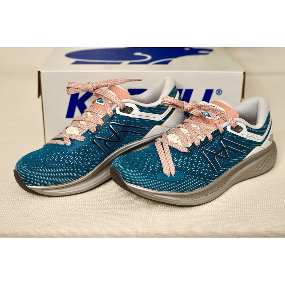 NEW Karhu Synchron 2.0 Running Shoes | 7M Blue & Rose Tan | $170.00 MSRP - Picture 5 of 13